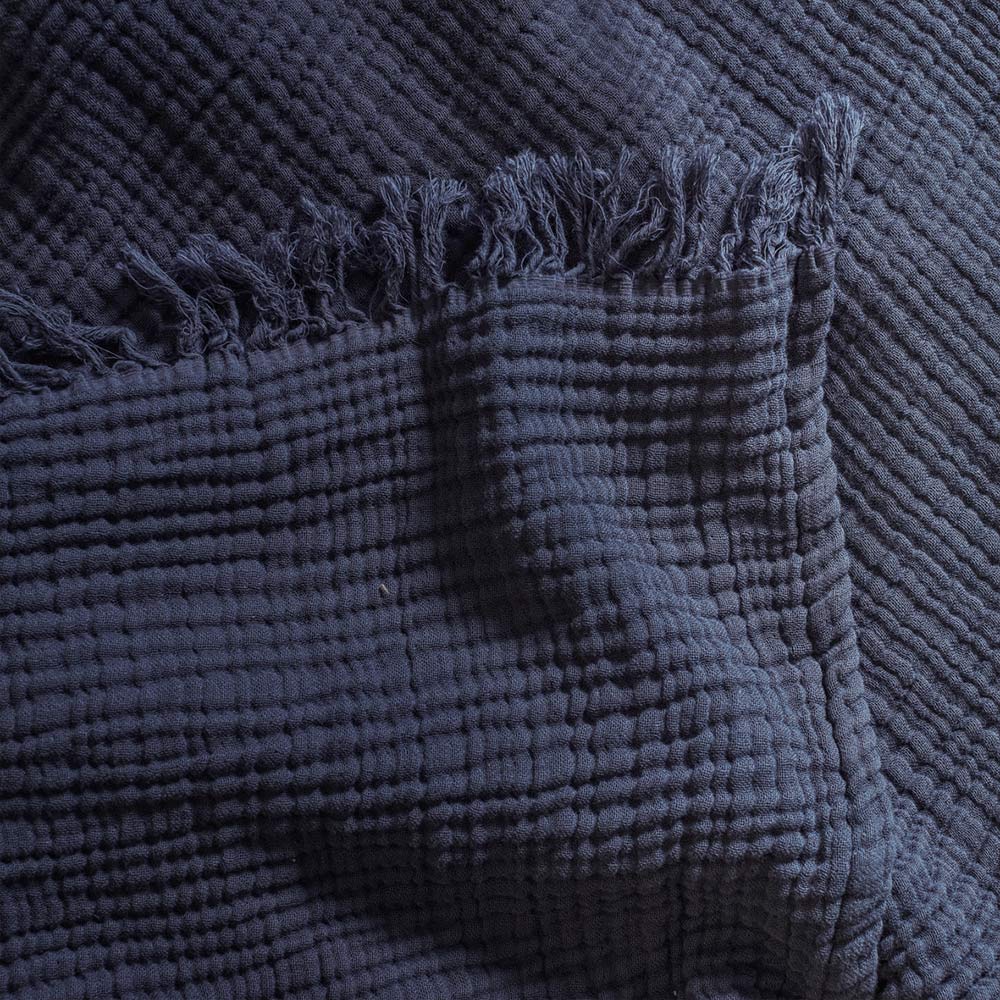 Plaid en gaze de coton - Gris Fusain