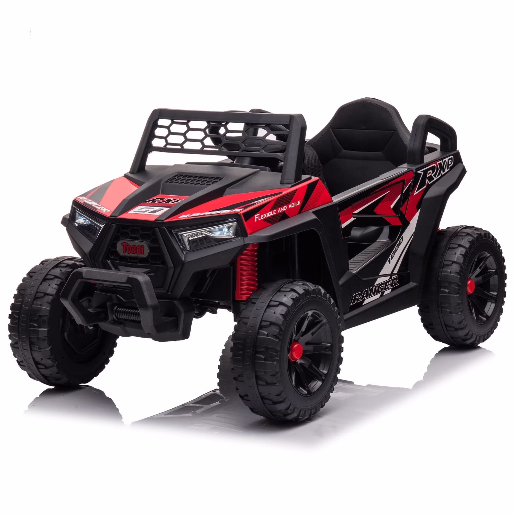 TOBBI 12V Kids Electric off-Road UTV Truck Car Battery Powered Ride on Toys for Girls with LED Headlights, Music, Horn - Image 9