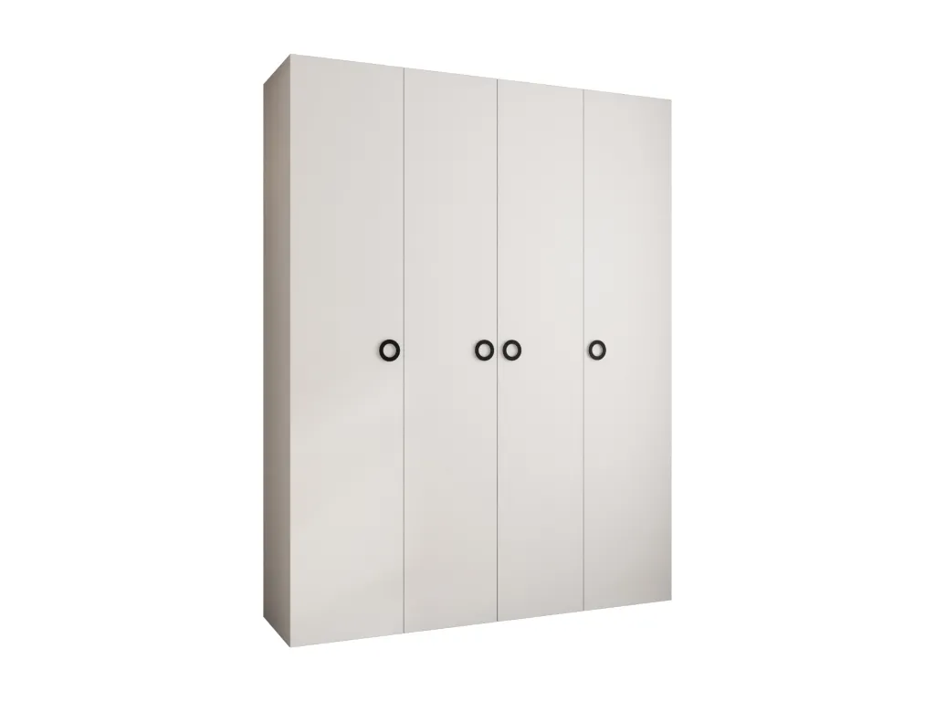 Armario Lluesmahome 1 con puertas batientes 245.5/190/50 4 puertas (blanco/negro) 28530ROEF