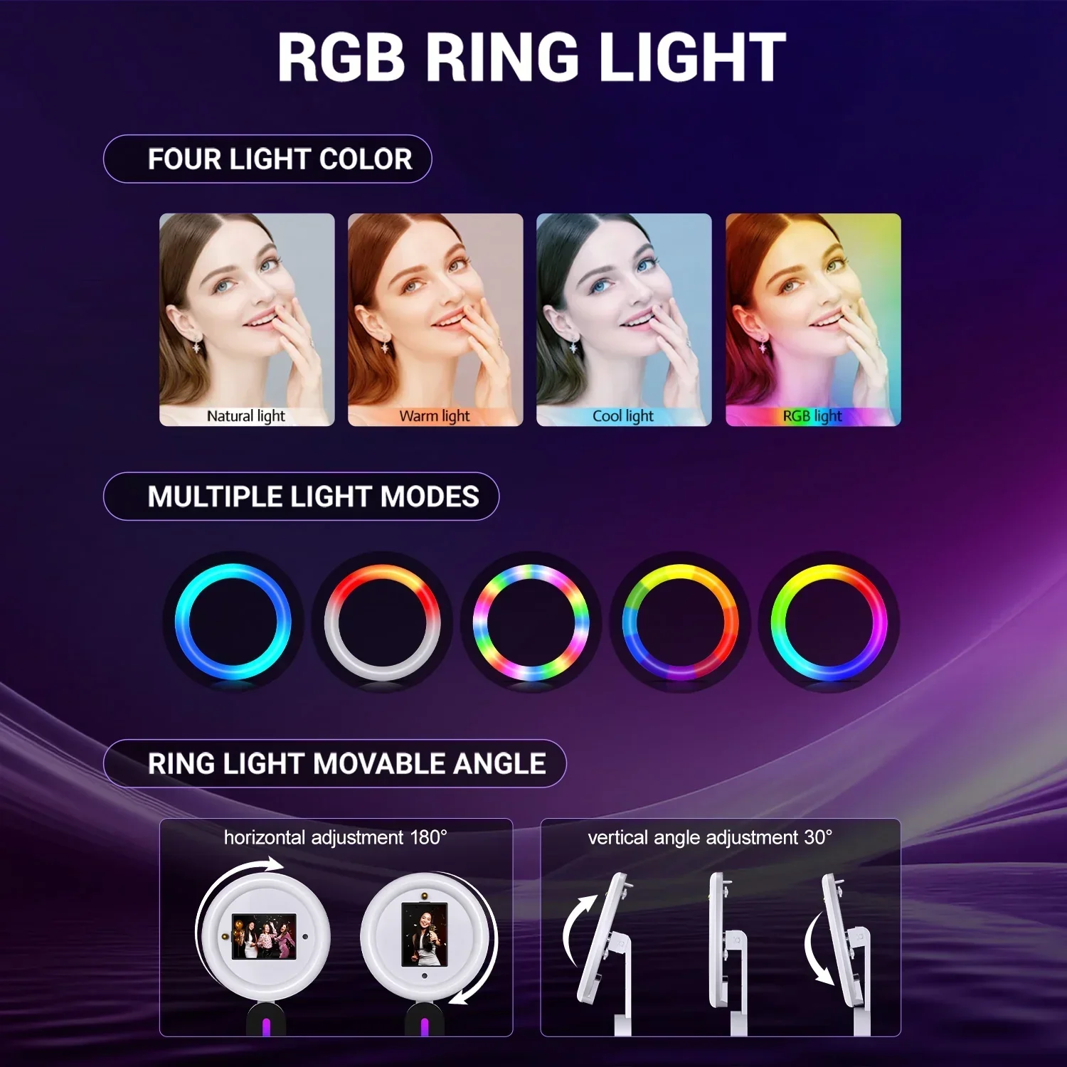 Portable iPad Photo Booth Stand With Ring Light and Remote App Control - Image 5 Portable iPad Photo Booth Stand With Ring Light and Remote App Control - Image 5