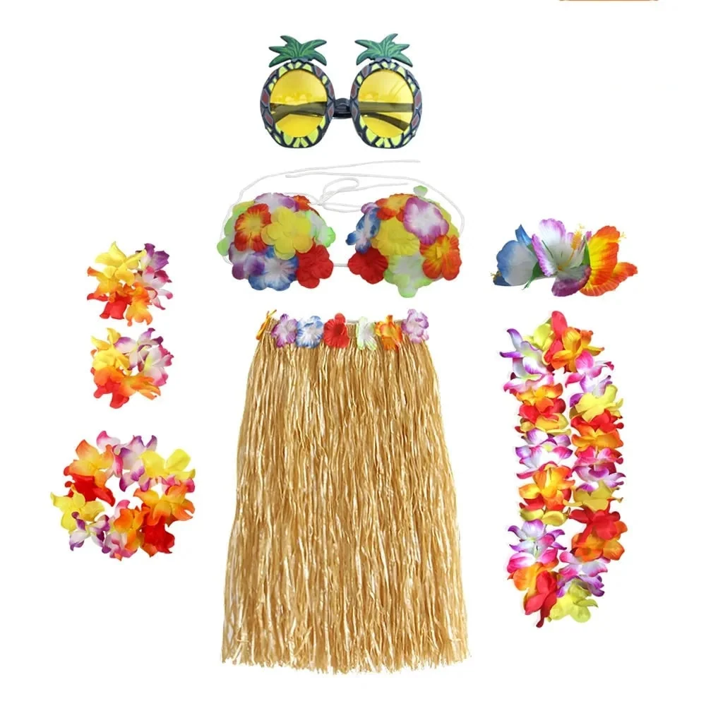 Halloween Costumes Hawaiian Hula Party Outfit Set - Image 7 Halloween Costumes Hawaiian Hula Party Outfit Set - Image 7