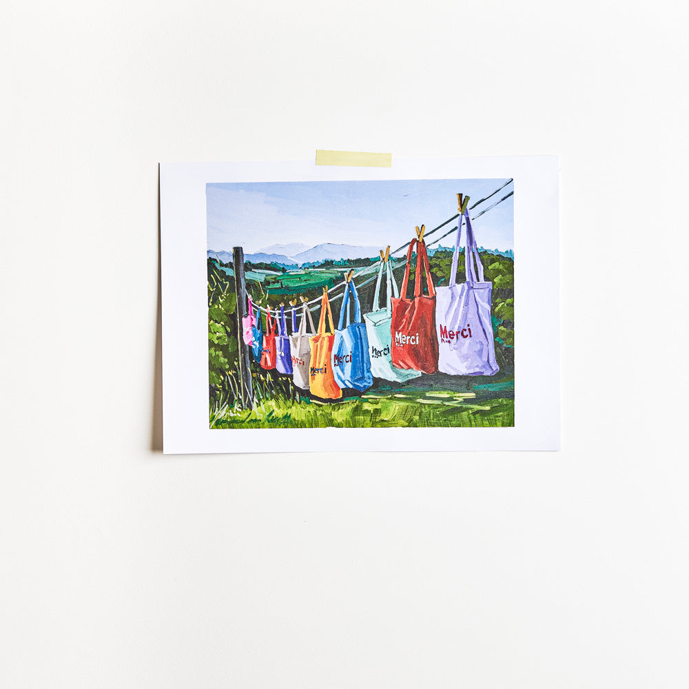 Merci x Chloe Chlumecky - Affiche Totes bags