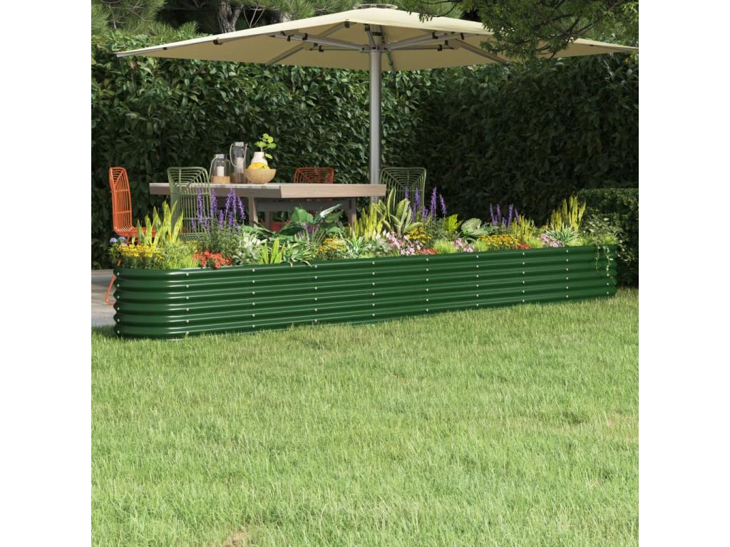 Decoratodo acero recubrimiento polvo verde 332x40x36 cm