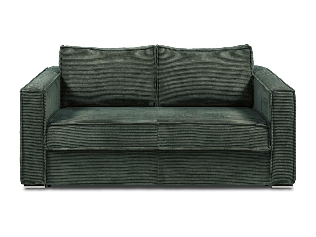 Sofá cama convertible de 3 plazas en terciopelo verde bosque zt8387r3