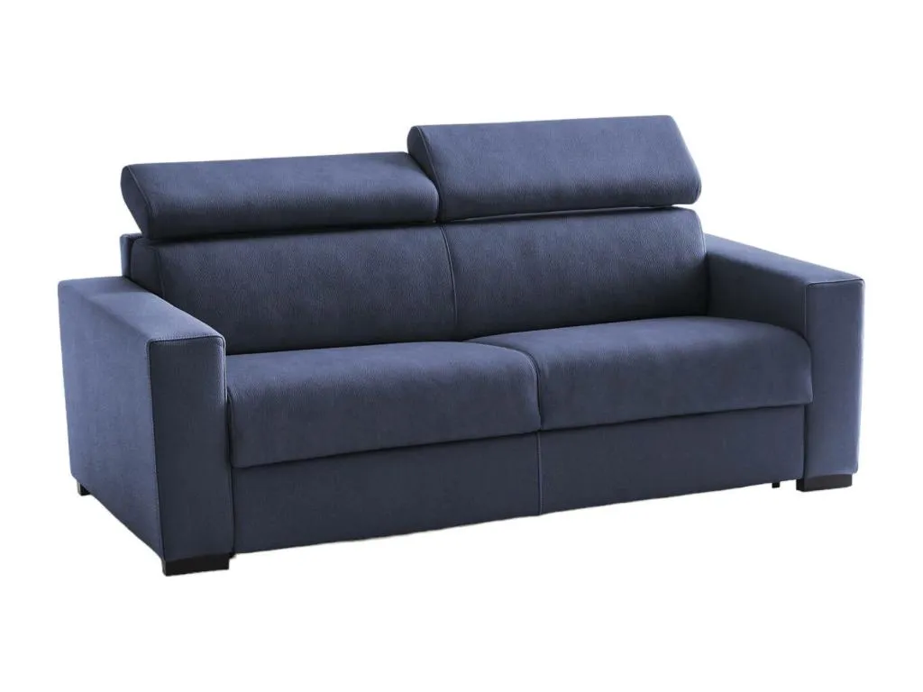 Decounico Sofá Cama Sofá de 3 plazas Made in Italy Sofá de salón con apertura giratoria con reposacabezas regulables y reposabrazos estándar