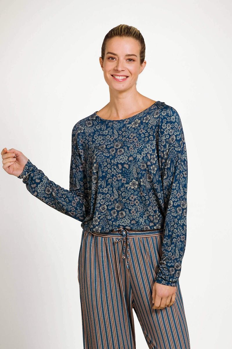 Tina Long Sleeve Top Daisy Dreams Blue