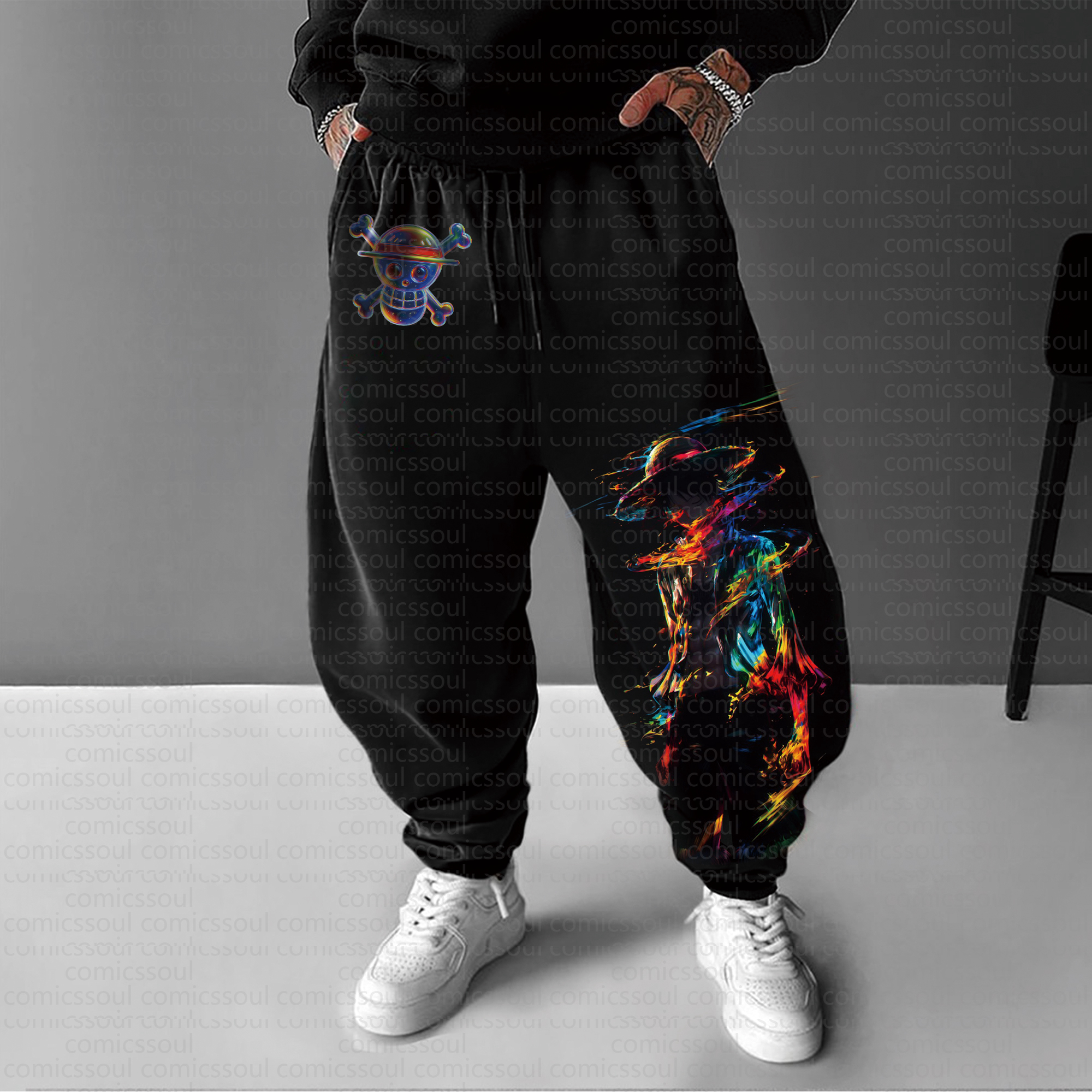Unisex Anime Inspired Vintage Pants丨Comicssoul