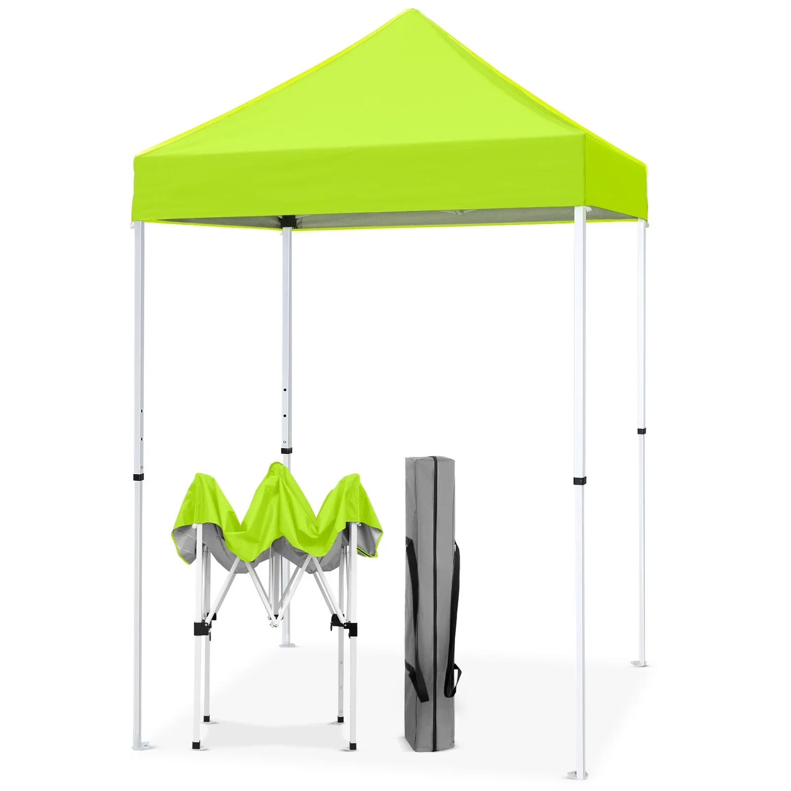 EAGLE PEAK 5x5 Pop up Canopy Tent Instant Outdoor Canopy Easy Set - up Straight Leg Folding Shelter（blue）