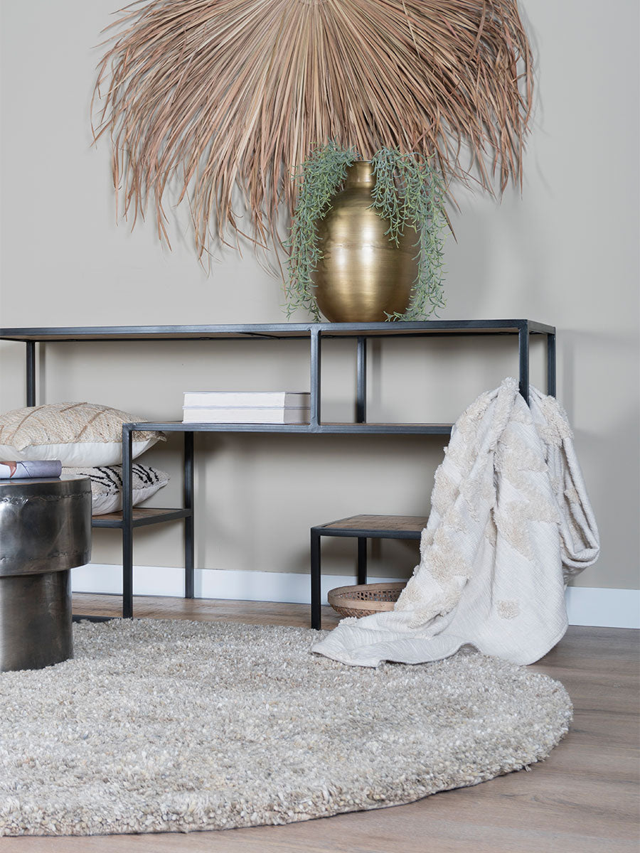 Veer Carpets - Vloerkleed Zumba Beige Rond ø200 cm