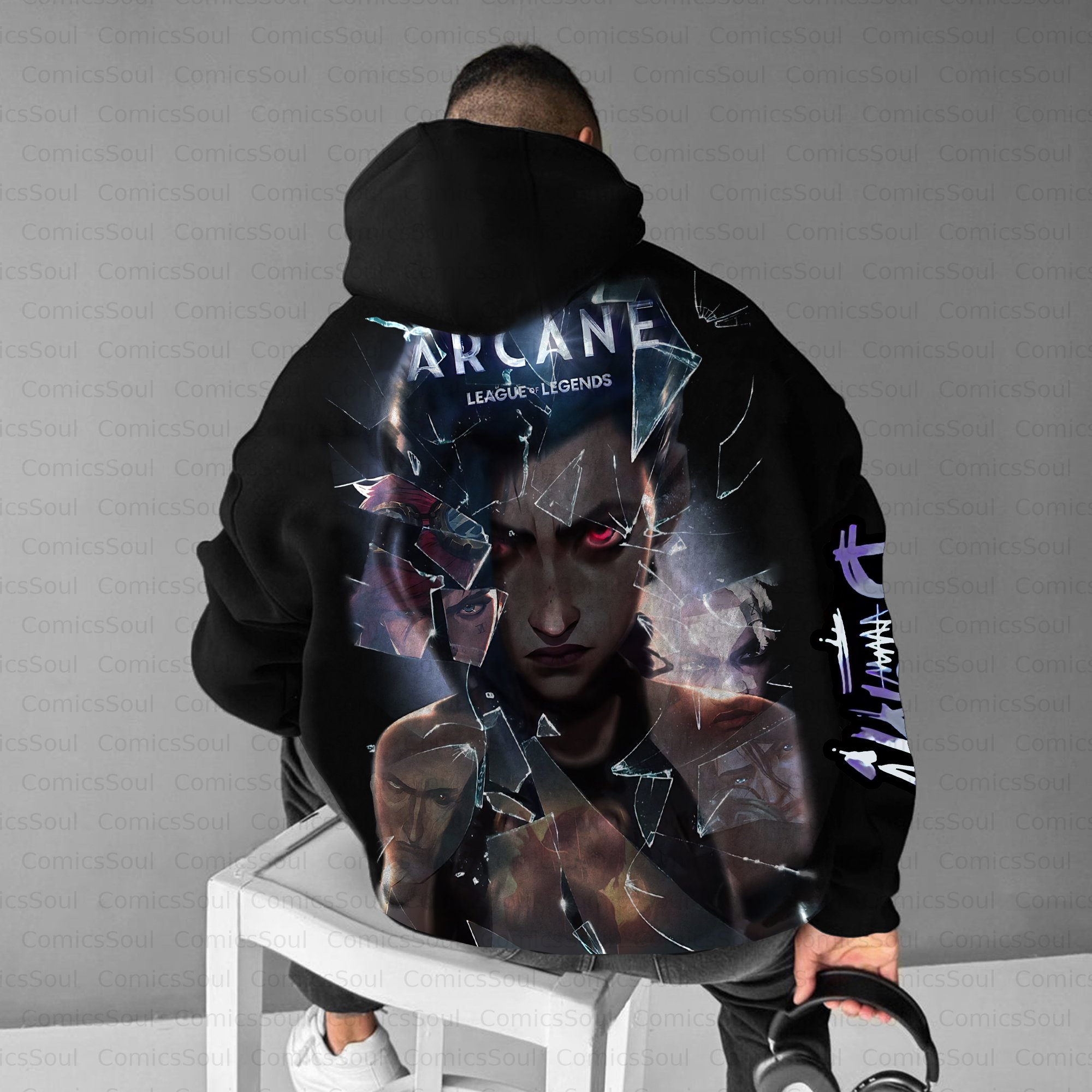 Unisex Anime Inspired Vintage Plush Hoodie