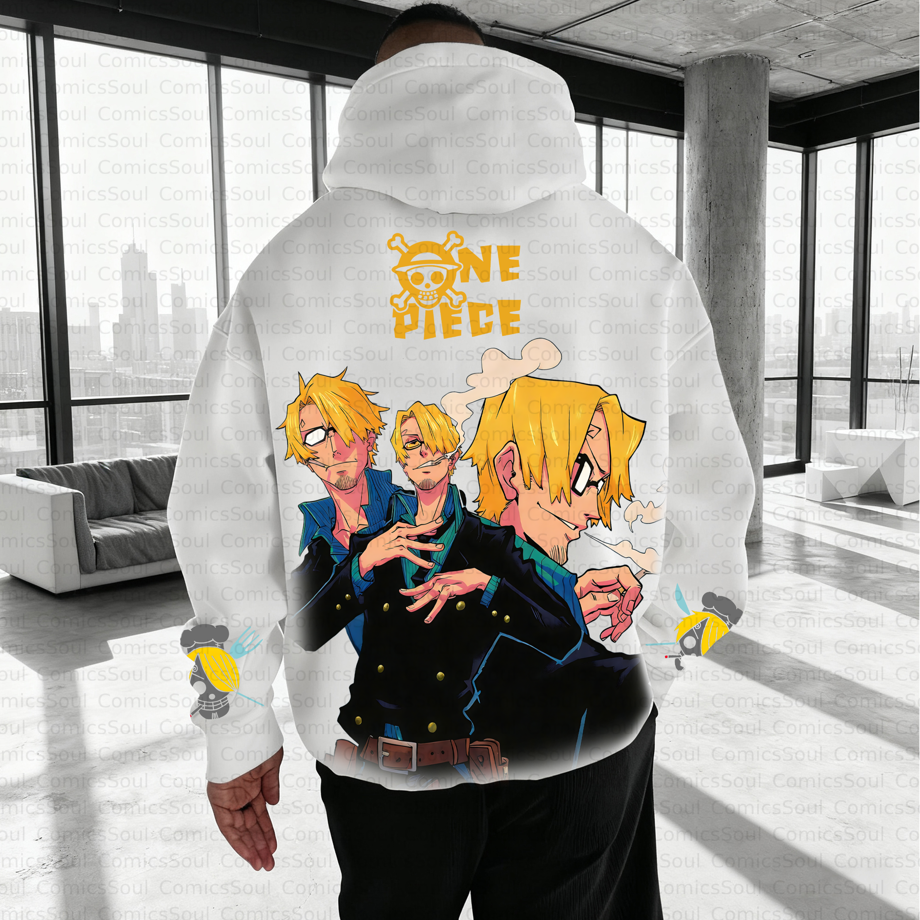 Unisex Anime Inspired Vintage Plush Hoodie