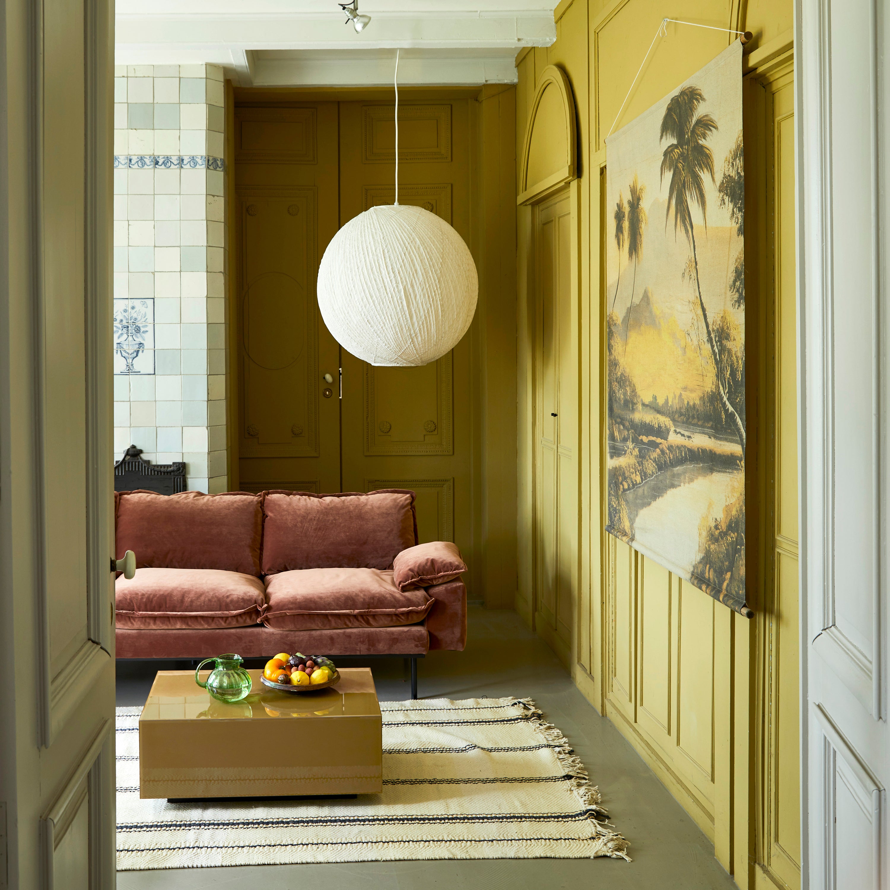 HKliving Retro Sofa 4-zitsbank - Royal Velvet - Magnolia