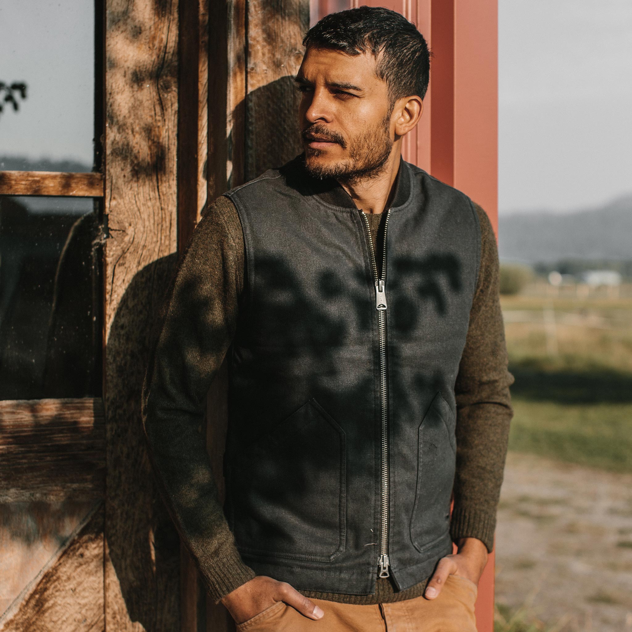 The Workhorse Vest in Coal Boss Duck