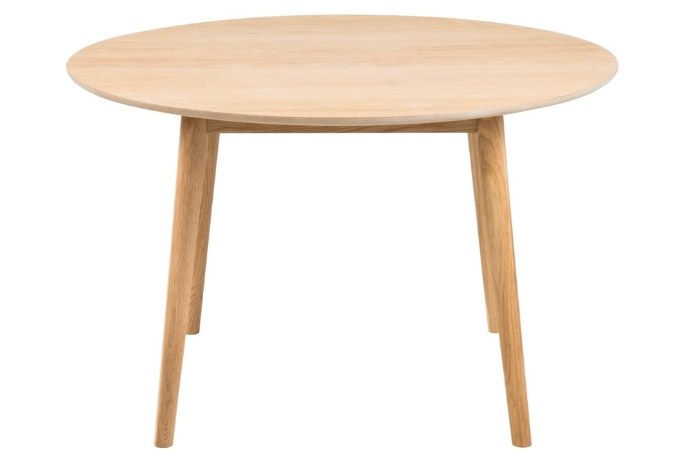 by fonQ basic Rounded Eettafel Ø 120 cm - Eiken/Beige