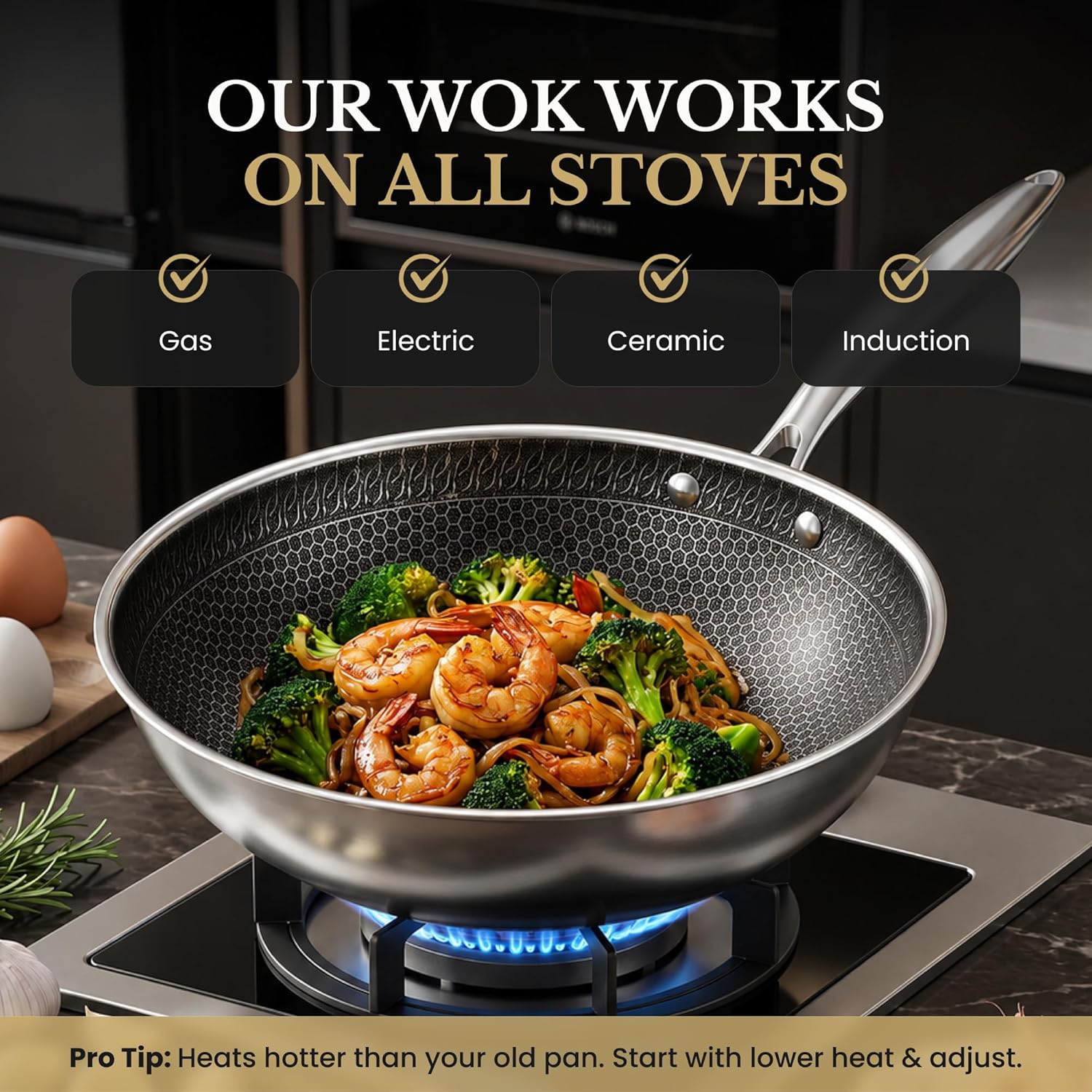 Woks & Stir-Fry Pans Nonstick 11