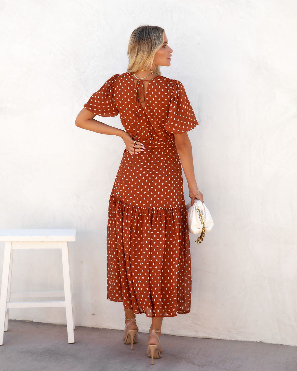 Sandrea Polka Dot Midi Dress - FINAL SALE - Se7enfashion