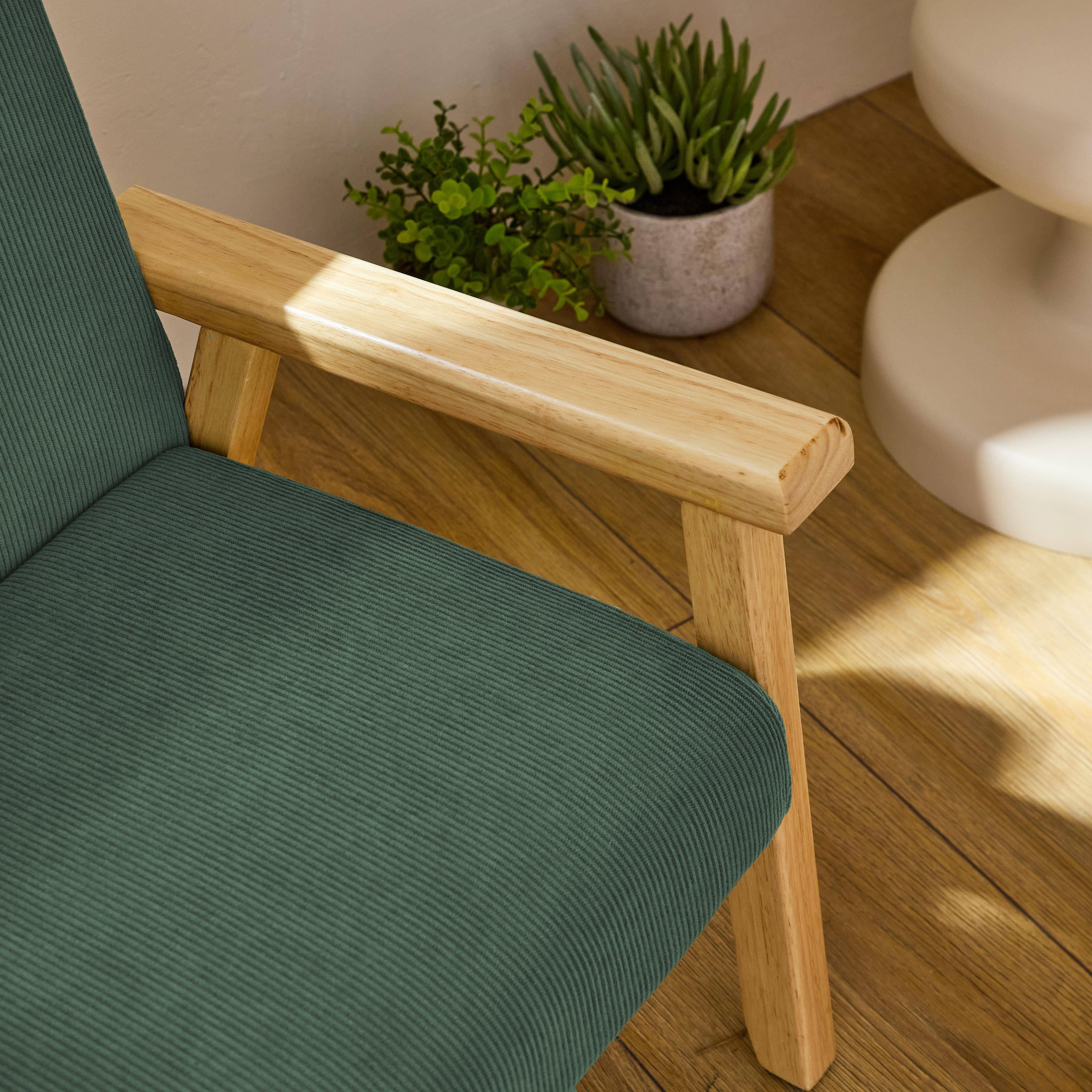 Isak kids - Sillón infantil escandinavo de pana y madera de caucho