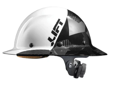 Lift Safety Dax Carbon Fiber 50/50 Full Brim Hard Hat Blue - KTF Painting Interior Exterior