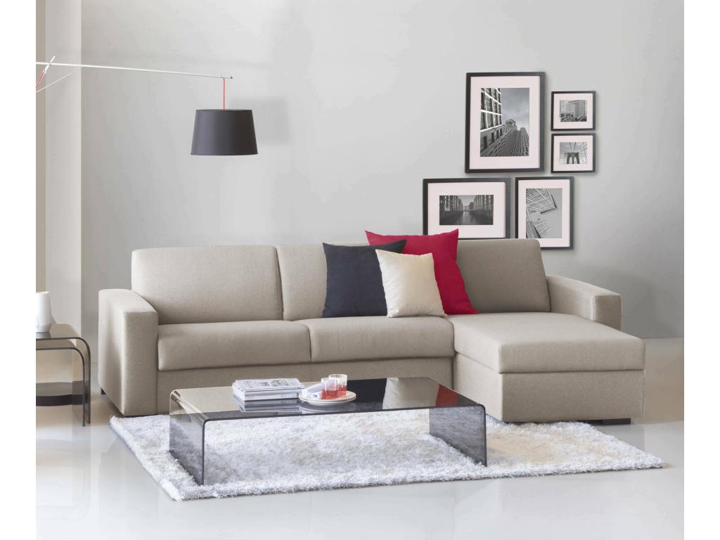 Sofá cama Decopractico Sofá rinconero Made in Italy Sofá con apertura giratoria con península de almacenamiento reversible con reposabrazos DNEB96920