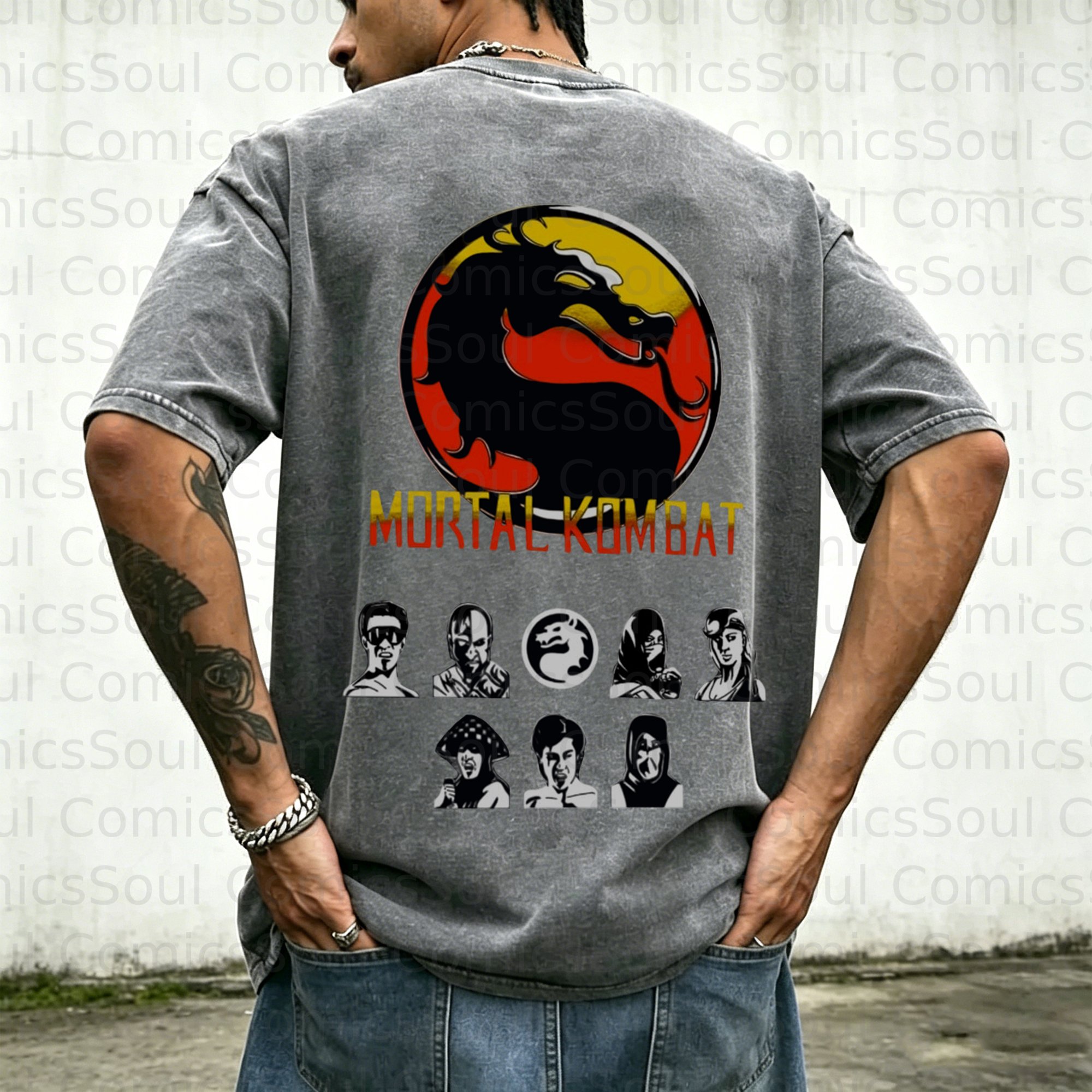 Unisex Anime Inspired Vintage Washed T-Shirt