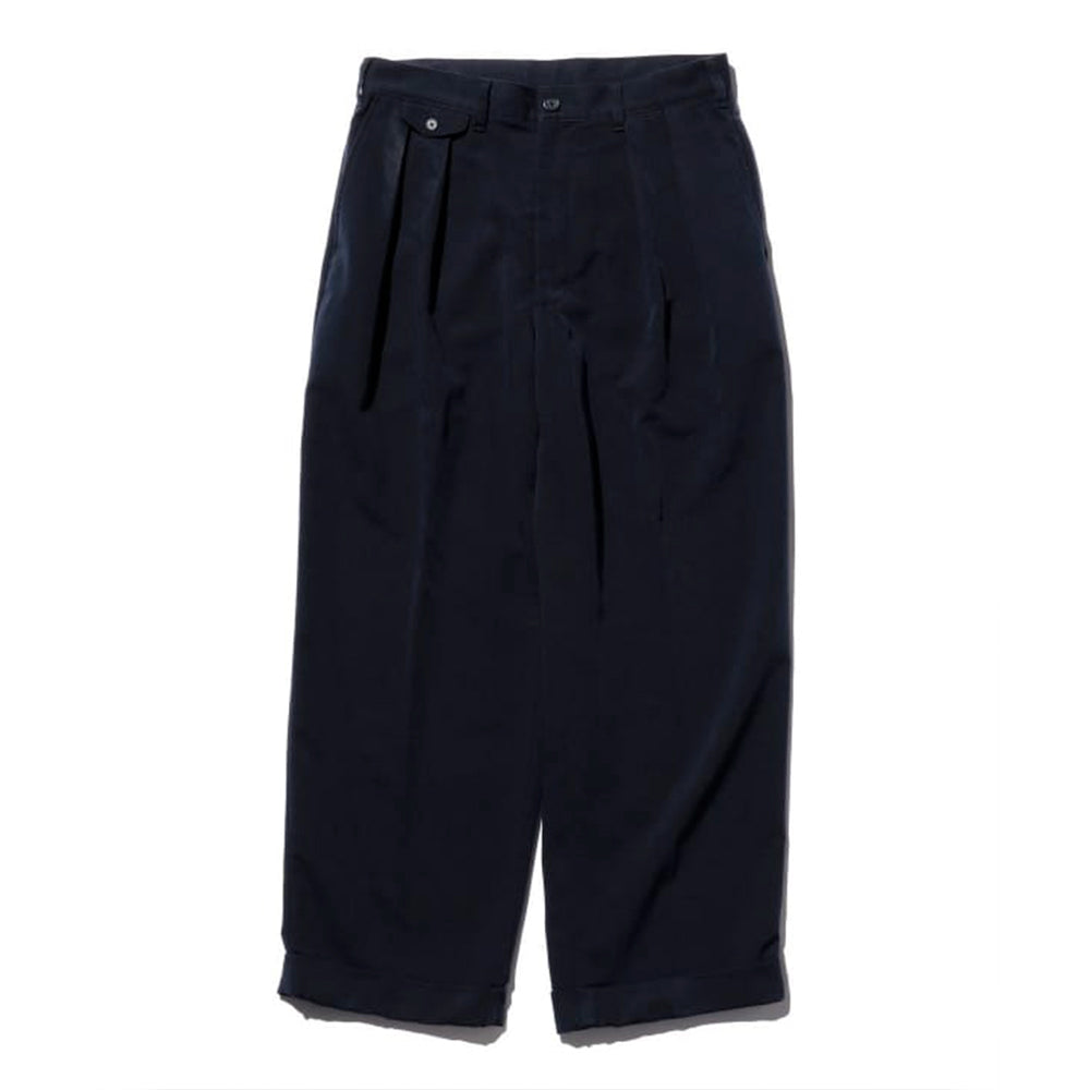 Beams Plus - Pantalon 2 Pleats PE Twill - Marine