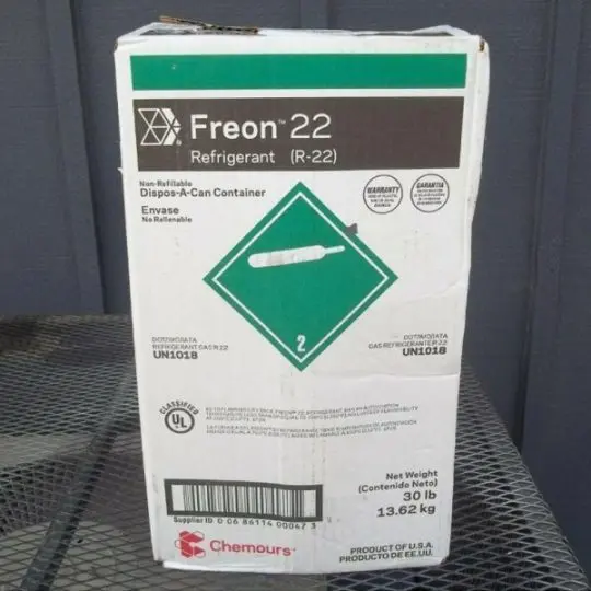 Sealed 30 Lb Cylinder Of R-22 Refrigerant