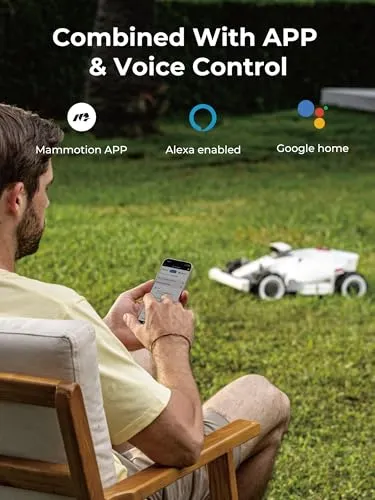 LUBA 2 AWD 10000H Robot Lawn Mower, Perimeter Wire Free Vision Robotic Lawnmower for 2.5 Acres Lawn, Cut Height 2.2″-4.0″, 80% Slope, APP Control Compatible with Alexa, All-Wheel Drive, Anti-Theft