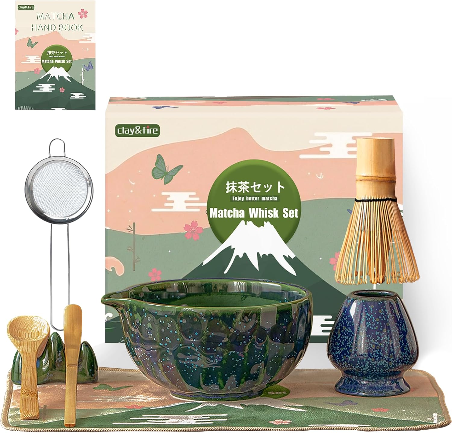 Clay&Fire Matcha Whisk, Handcrafted Bamboo Whisk for Matcha Powder, Traditional Japanese Chasen for Matcha Stirrer, 100% Natural Matcha Wisk