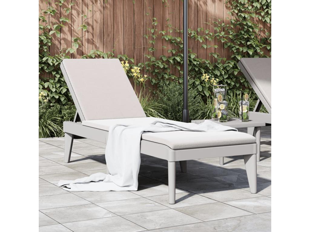 Sillón gris 186x60x29 cm PP