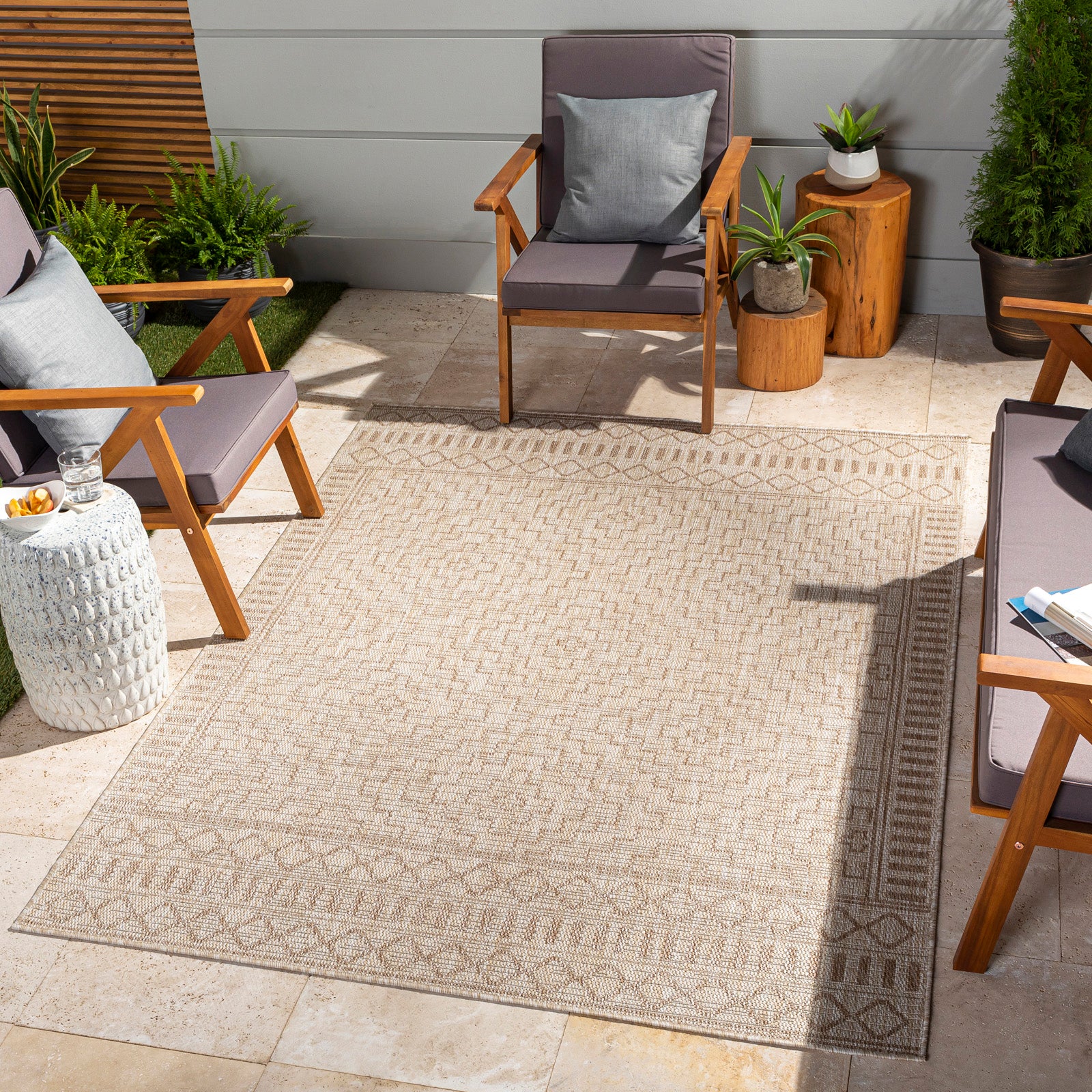 Blokker Wander Vloerkleed 160 x 213 cm - Lichtbeige