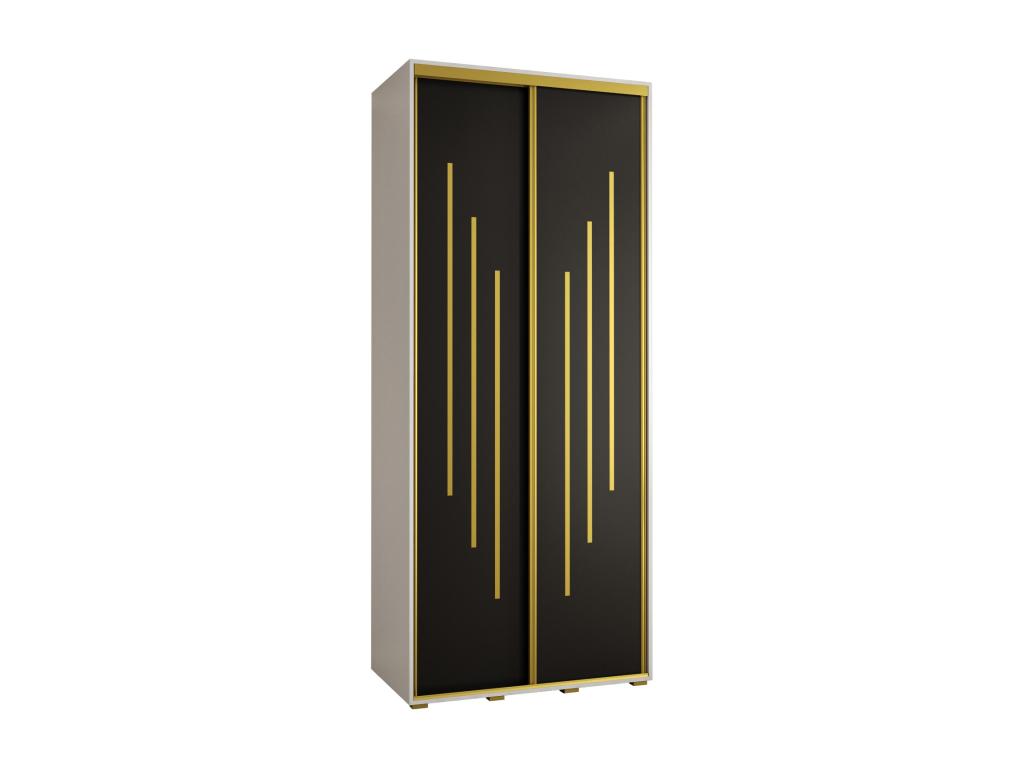 ARMARIO Joliven 8 DE PUERTAS CORREDERAS 235 2/110/45 2 puertas /Negro/Oro