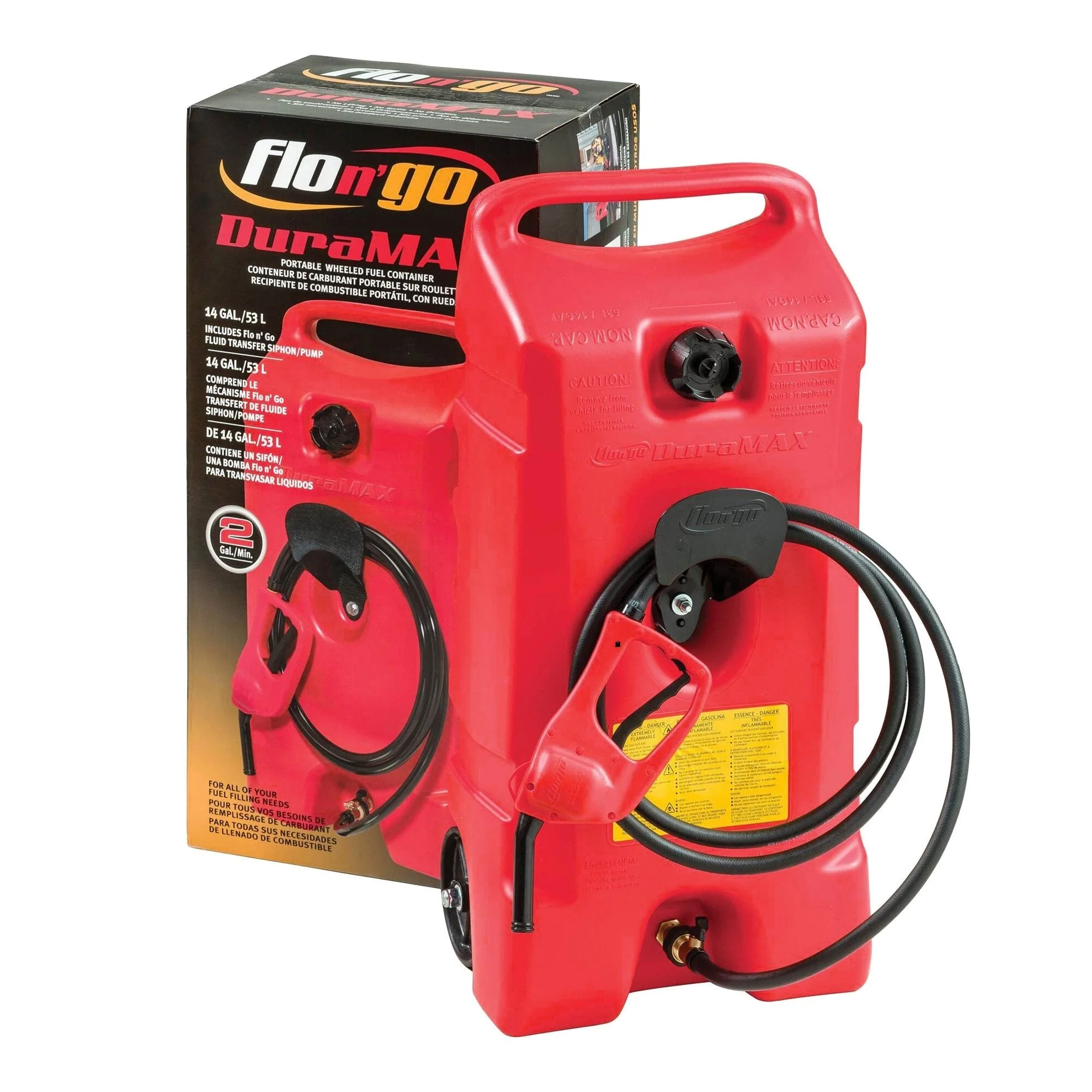 Scepter Flo N' Go DuraMax 14 Gallon Portable Fuel Tank With Pump, 2 Pack, Red - Image 17 Scepter Flo N' Go DuraMax 14 Gallon Portable Fuel Tank With Pump, 2 Pack, Red - Image 17