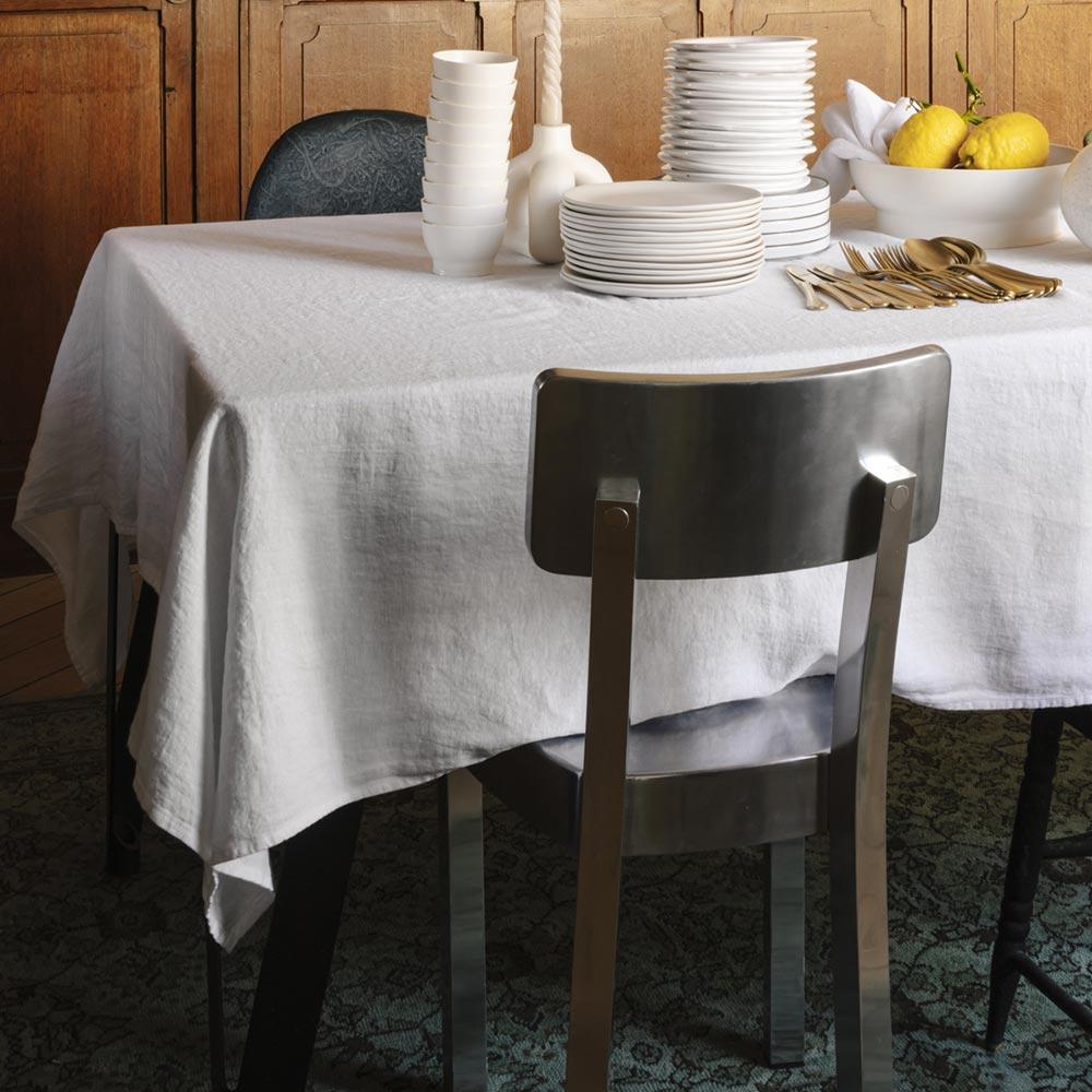 Nappe en lin lavé - Blanc Optique