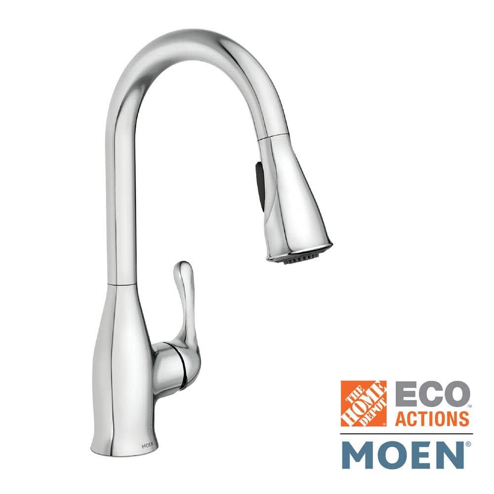 Moen Kaden Single-Handle Pull-Down Sprayer Kitchen Faucet in Chrome(Chrome)