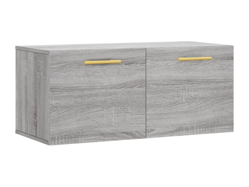 Boverdeco Armario de pared Boverdeco de ingeniería gris Boverdeco 80x36.5x35 cm