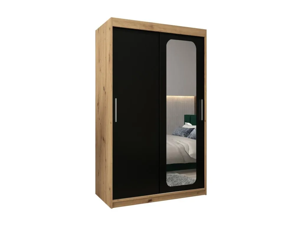 ARMARIO Andreuworldcasa T2 DE PUERTAS CORREDERAS 200/120/62 2 puertas (artisan/negro)