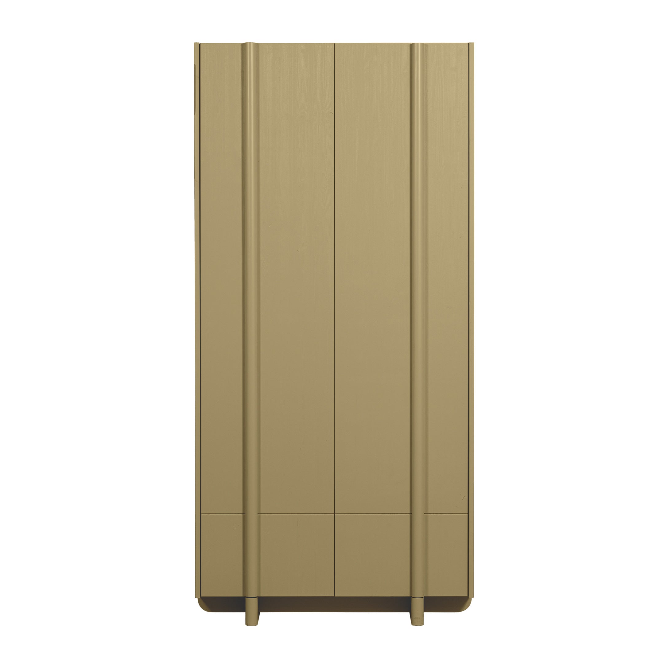 WOOOD Basu Hoge Opbergkast Grenenhout B 100 cm - Moss