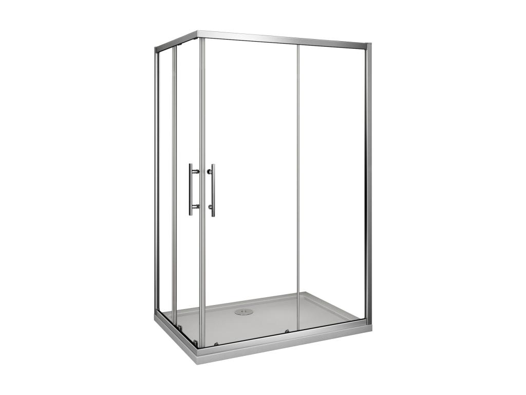 Mampara de ducha rectangular corredera vidrio antical 6mm (880-900)x(740-760)x1950mm
