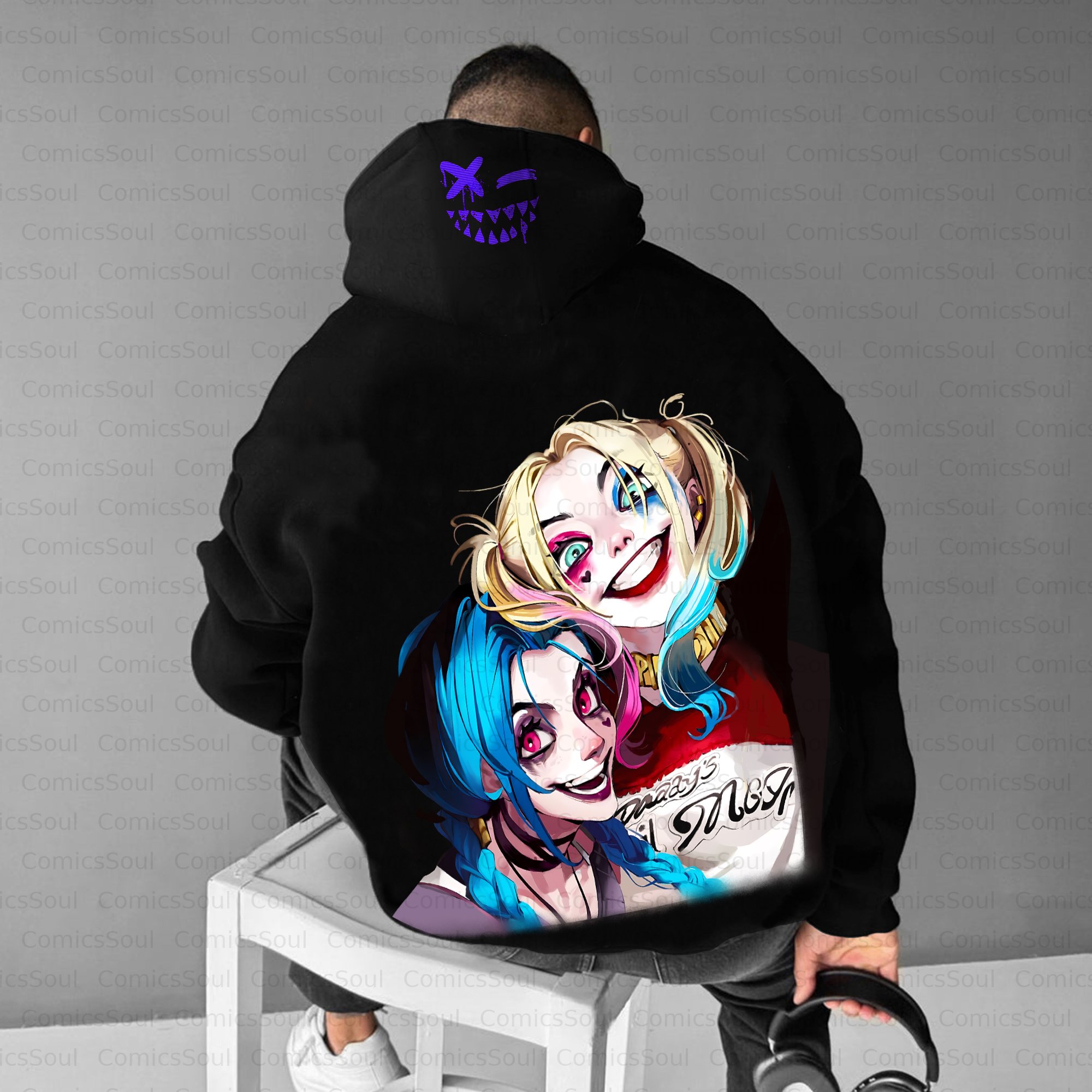 Unisex Anime Inspired Vintage Plush Hoodie