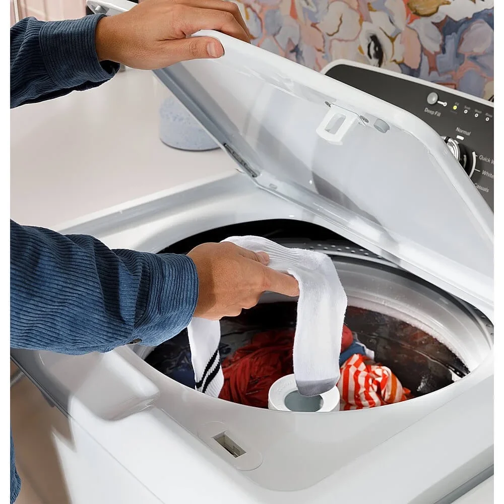 Hotpoint 4 cu ft High Efficiency White Top Load Washing Machine with Cold Plus