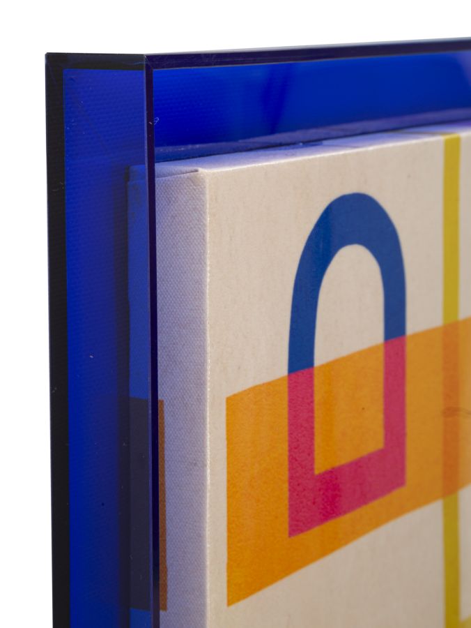 Print op gelakt canvas met acryl frame cm 60x3,3x80