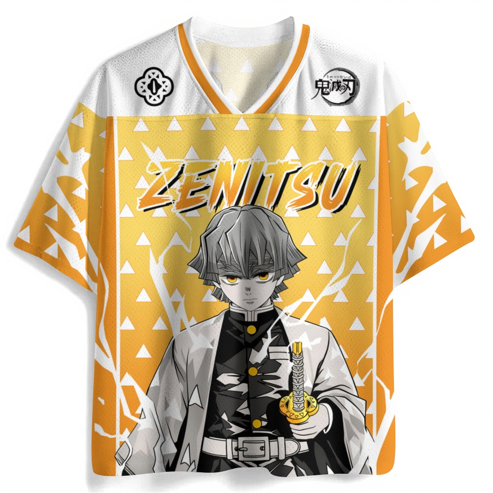 Demon Slayer Zenitsu Anime Football Jersey