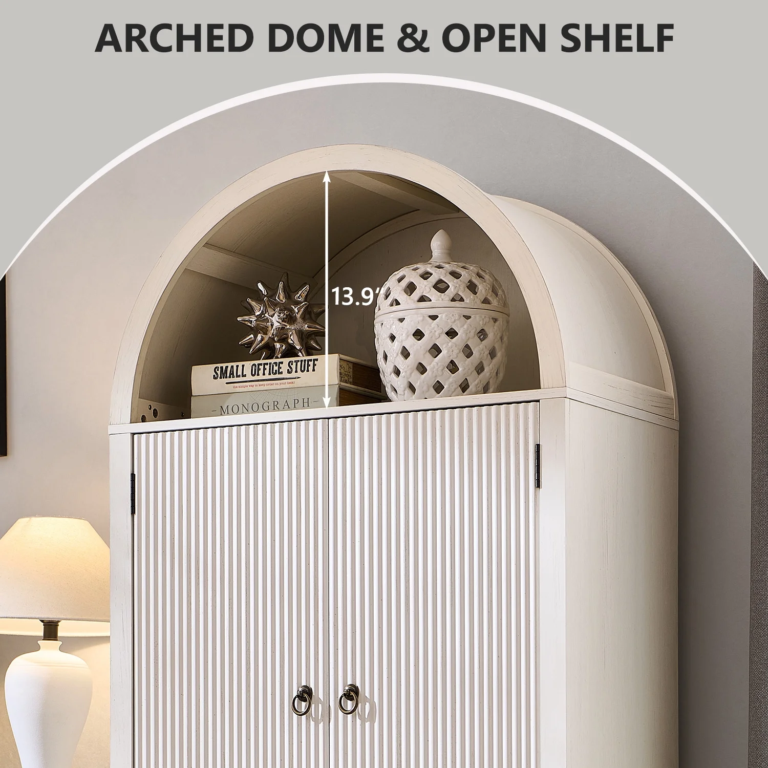 IFGET 71" Tall Arched Kitchen Pantry Storage Cabinet, Large Storage Cabinet with Adjustable Shelves, Pantry Cabinet for Kitchen, Dining Room - Image 27