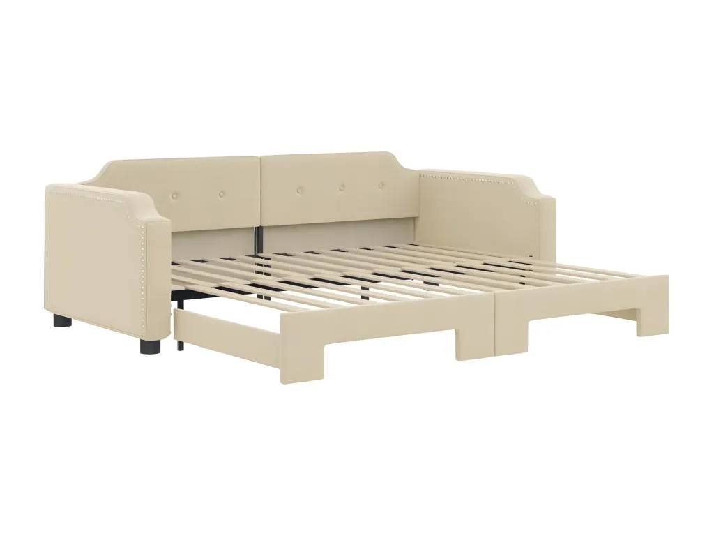 Sofá cama Decocasaes tela crema 90x200 cm mqyt26238