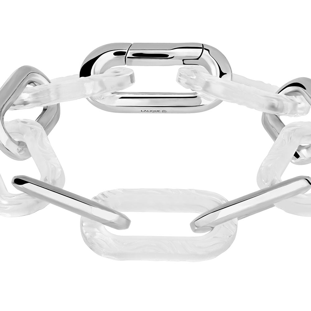 BRACELET EMPREINTE ANIMALE 5 CRISTAUX - CRISTAL INCOLORE, ARGENT