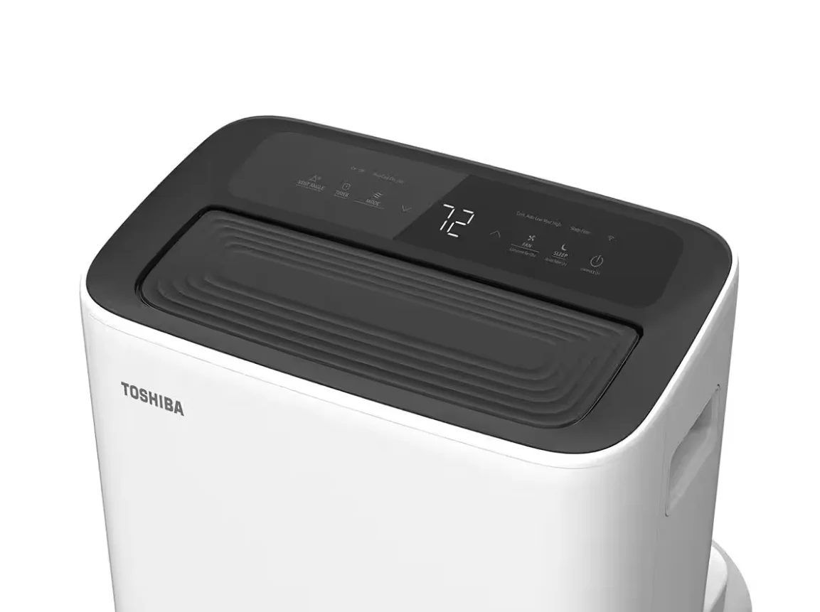 Restored Toshiba PX0811CWRUFR 8,000 BTU 115-Volt Smart Wi-Fi Portable AC, Cools & Dehumidifies Up To 350 Sq. Ft. (Refurbished) - Image 3