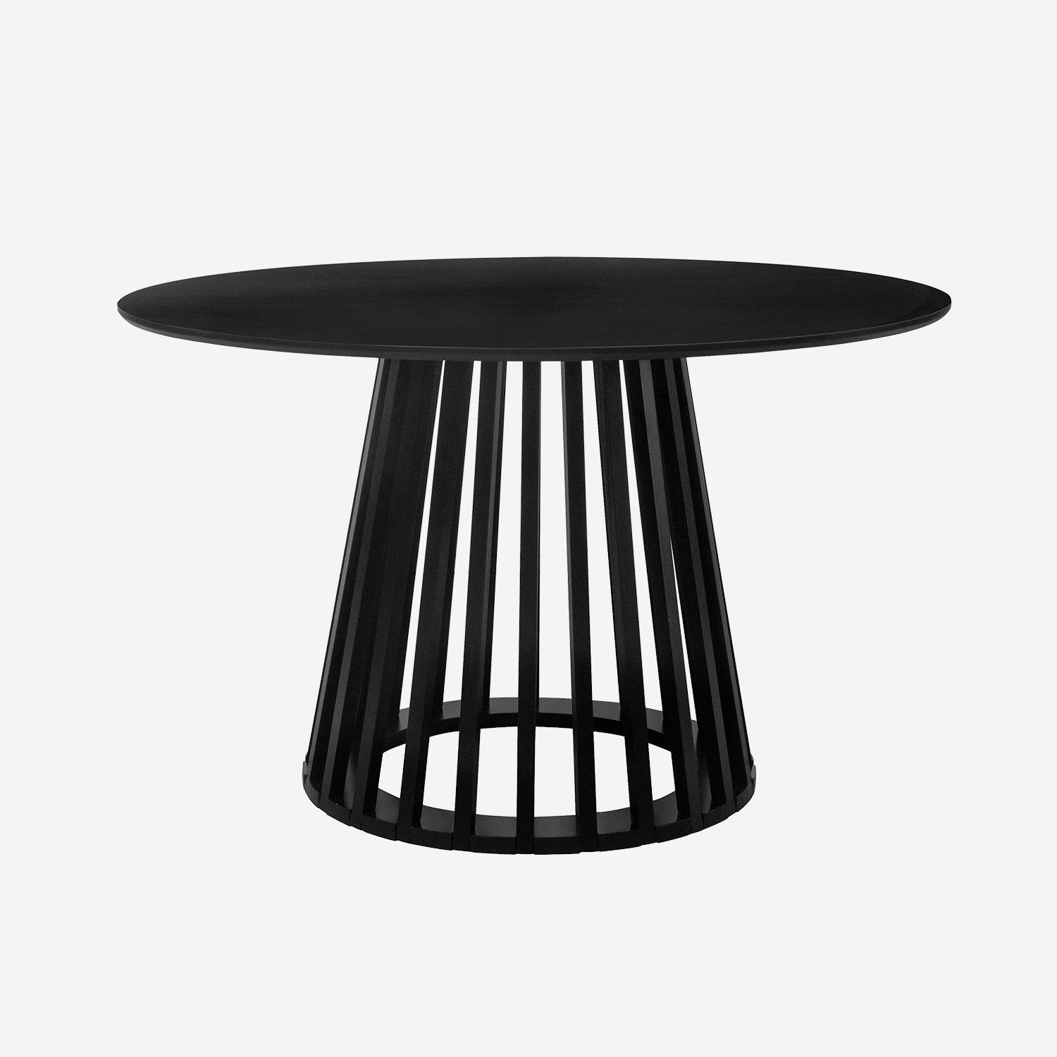 Clara - Mesa de comedor efecto madera de 4 plazas