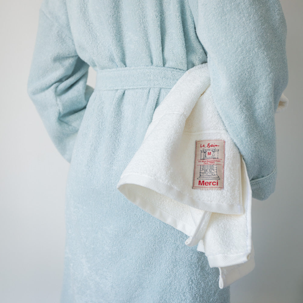 Peignoir en éponge - Bleu Antiparos