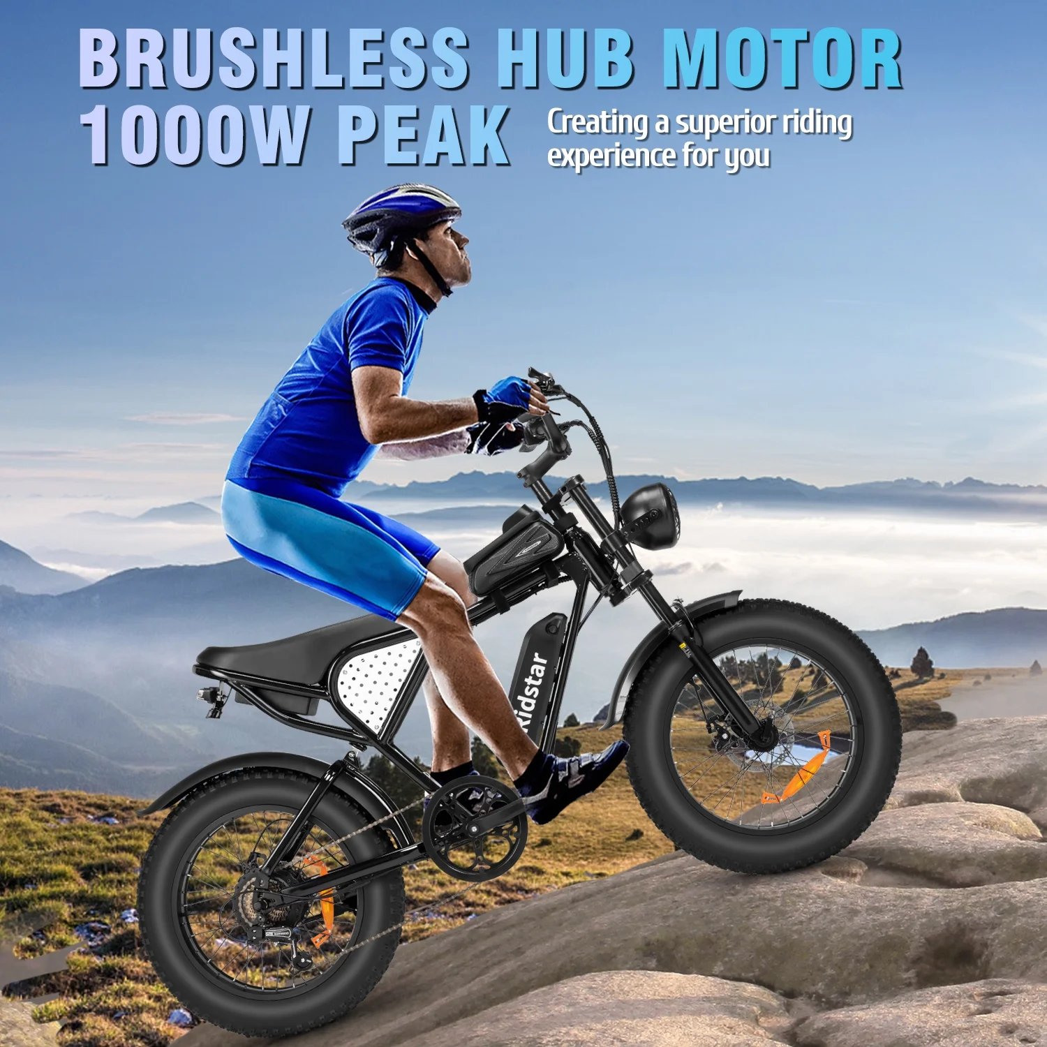 Ridstar 1500W Electric Bike for Adults,33MPH 48V 20Ah Electric Bicycle ,20" Fat Tire Full Suspension Mountain Bike UL2849 - Image 25