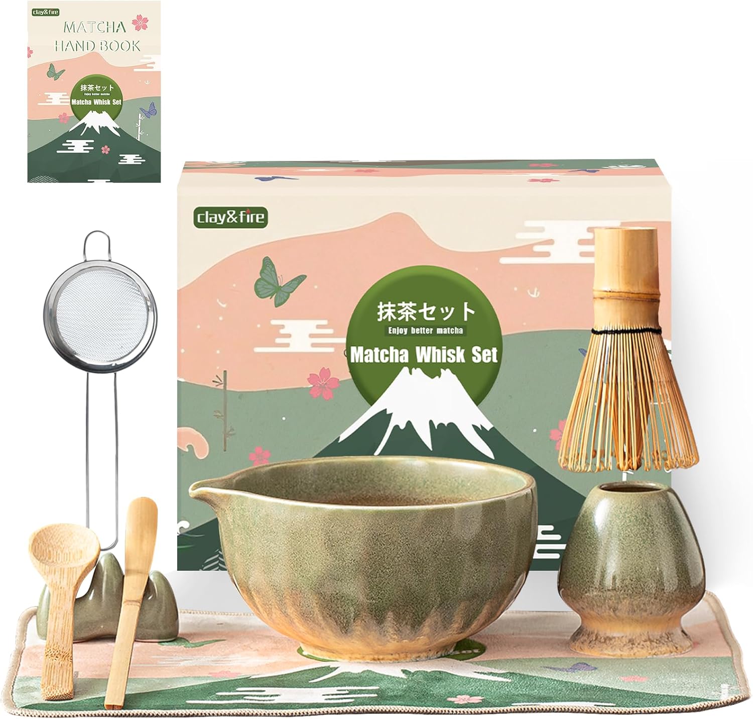 Clay&Fire Matcha Whisk, Handcrafted Bamboo Whisk for Matcha Powder, Traditional Japanese Chasen for Matcha Stirrer, 100% Natural Matcha Wisk